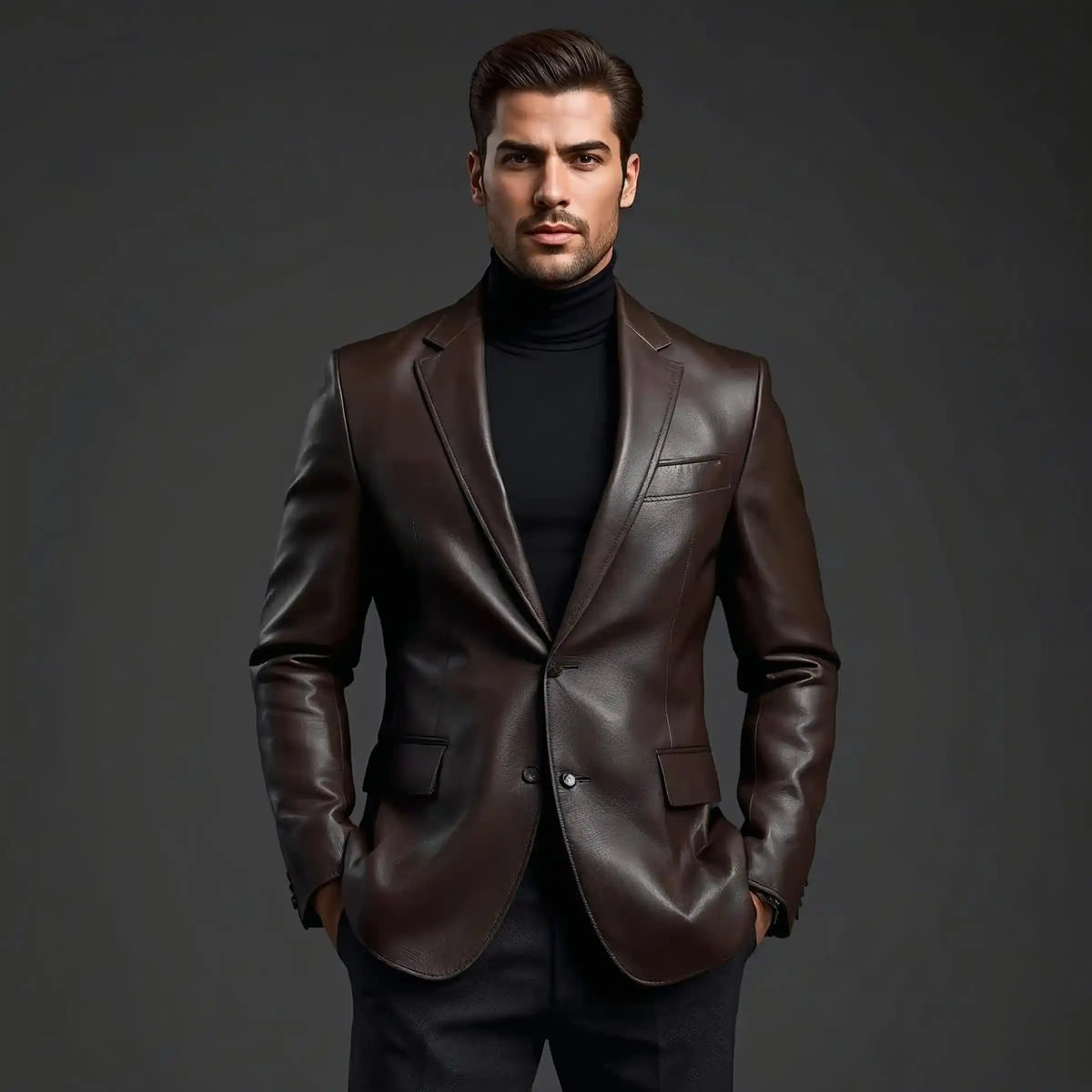 leather blazer for men