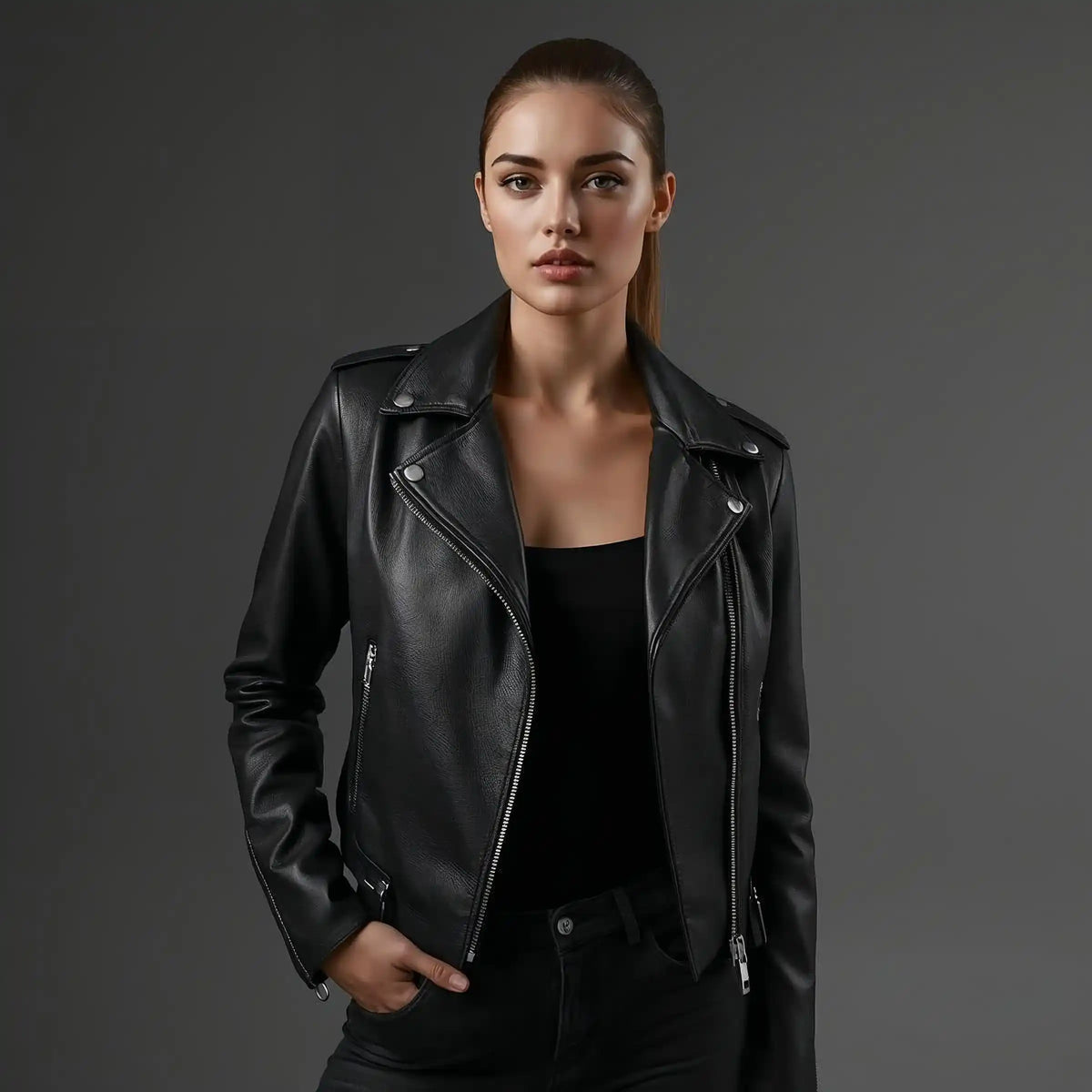 Womens biker jacket 